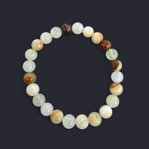 Afghan Jade Gemstone Bead Bracelet 8mm